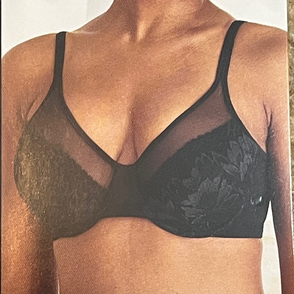 NEW Bali Women's Elegant Black Floral Bra 40D - Picture 1 of 14